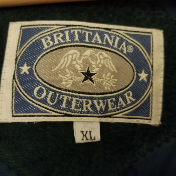 Brittania Outerwear Men Hunted Green wBlack Sleeves Corduroy Bomber Jacket Sz XL - Picture 12 of 14